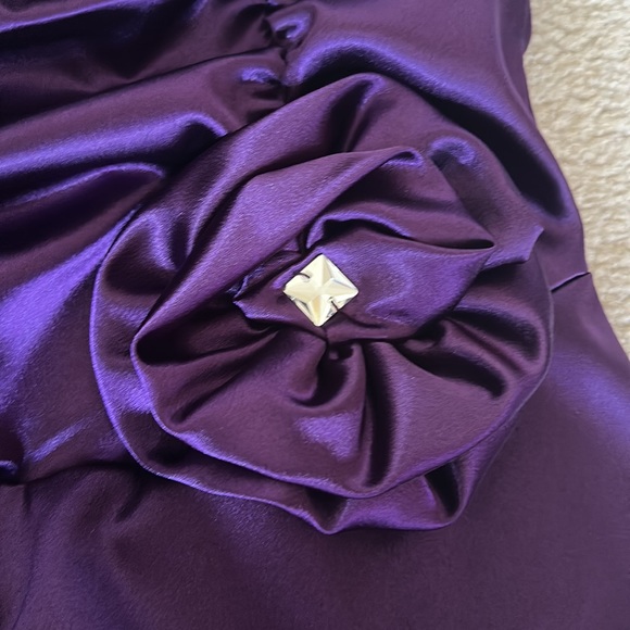 Purple Strapless Formal Dress - Picture 5 of 7